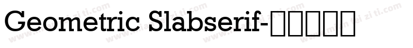Geometric Slabserif字体转换
